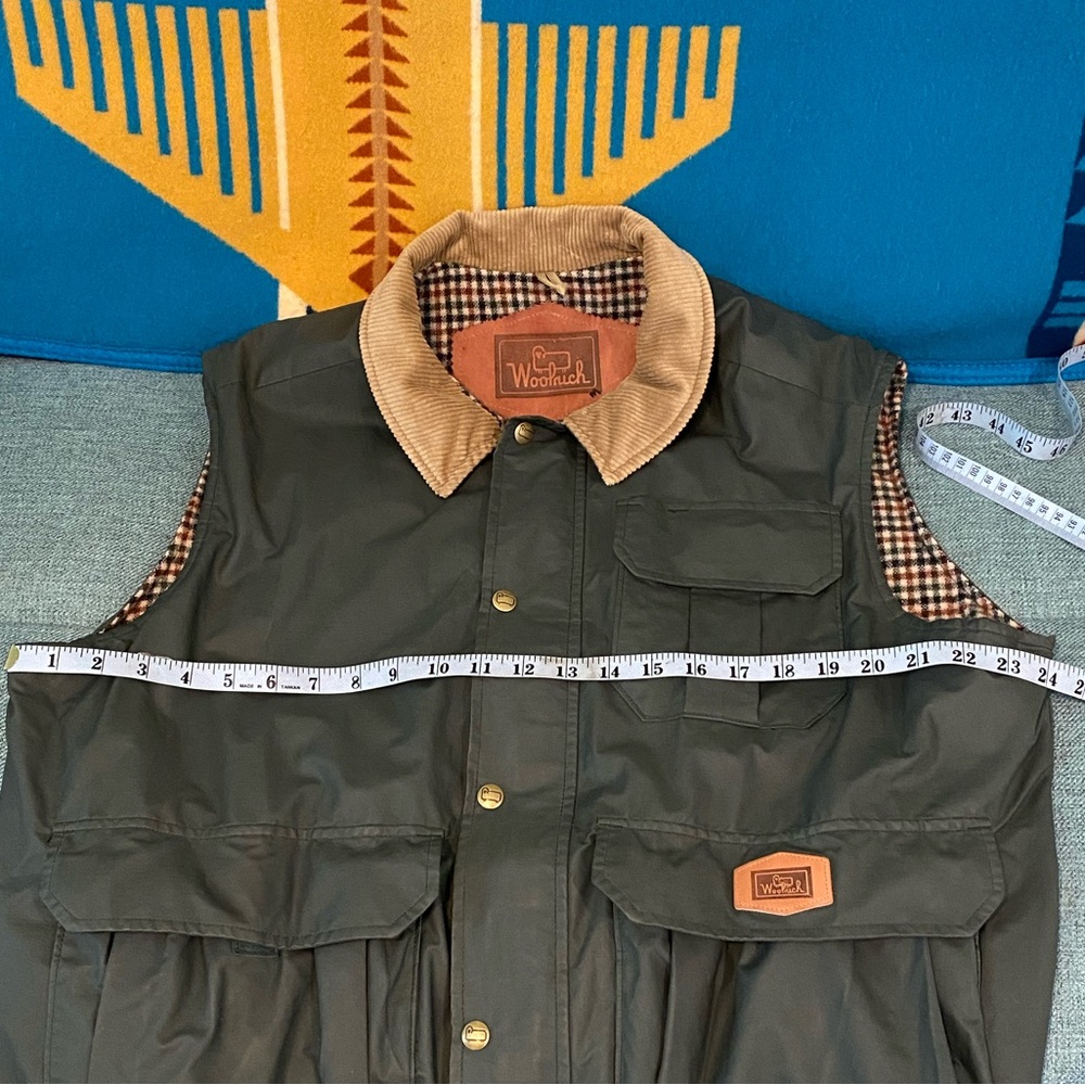 Vintage Forest Green Woolrich Nylon/Wool Men’s Vest Size Large - Picture 5 of 8